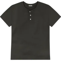 StringKing Men's Pima Jersey Short Sleeve Henley - Relaxed Fit, Peat, Front