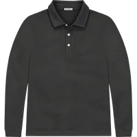 StringKing Men's Pima Cotton Polo Sweatshirt - Sharp Fit, Black, Front
