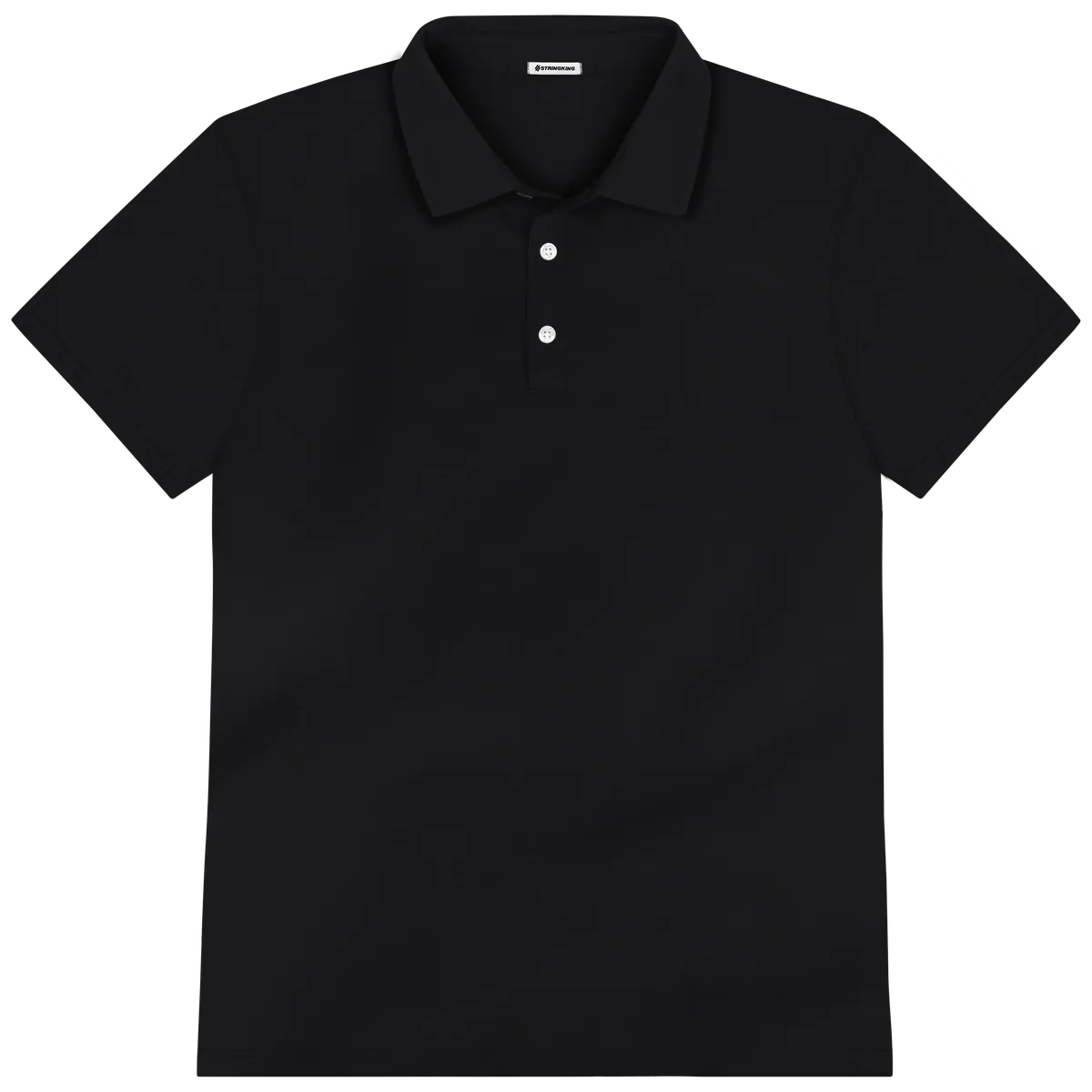 StringKing Men's FlexStyle Short Sleeve Polo - Relaxed Fit, Moonless Night, Front