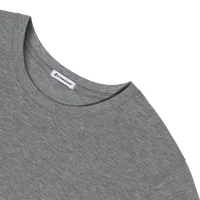StringKing Men's FlexStyle Short Sleeve Crewneck T-Shirt - Relaxed Fit, Heather Gray, Detail