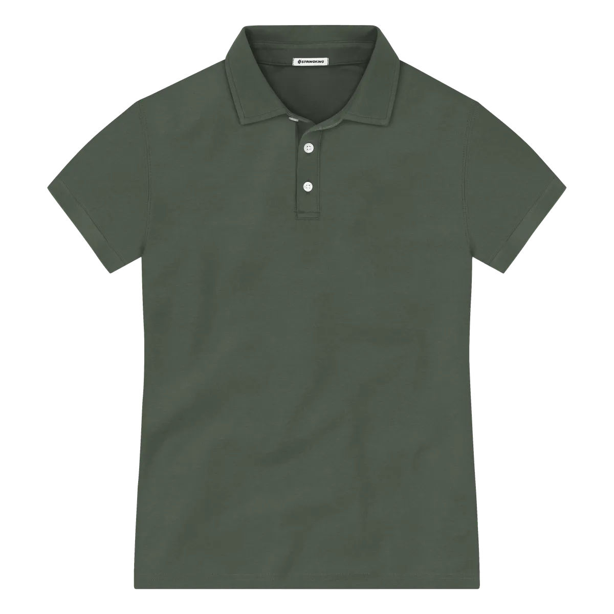 StringKing Men's Pima Jersey Signature Polo Multi - Sharp Fit, Moss, Front