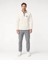 StringKing Men's Polartec Fleece Quarter Zip - Relaxed Fit, Jet Stream, Full Front - Human Model