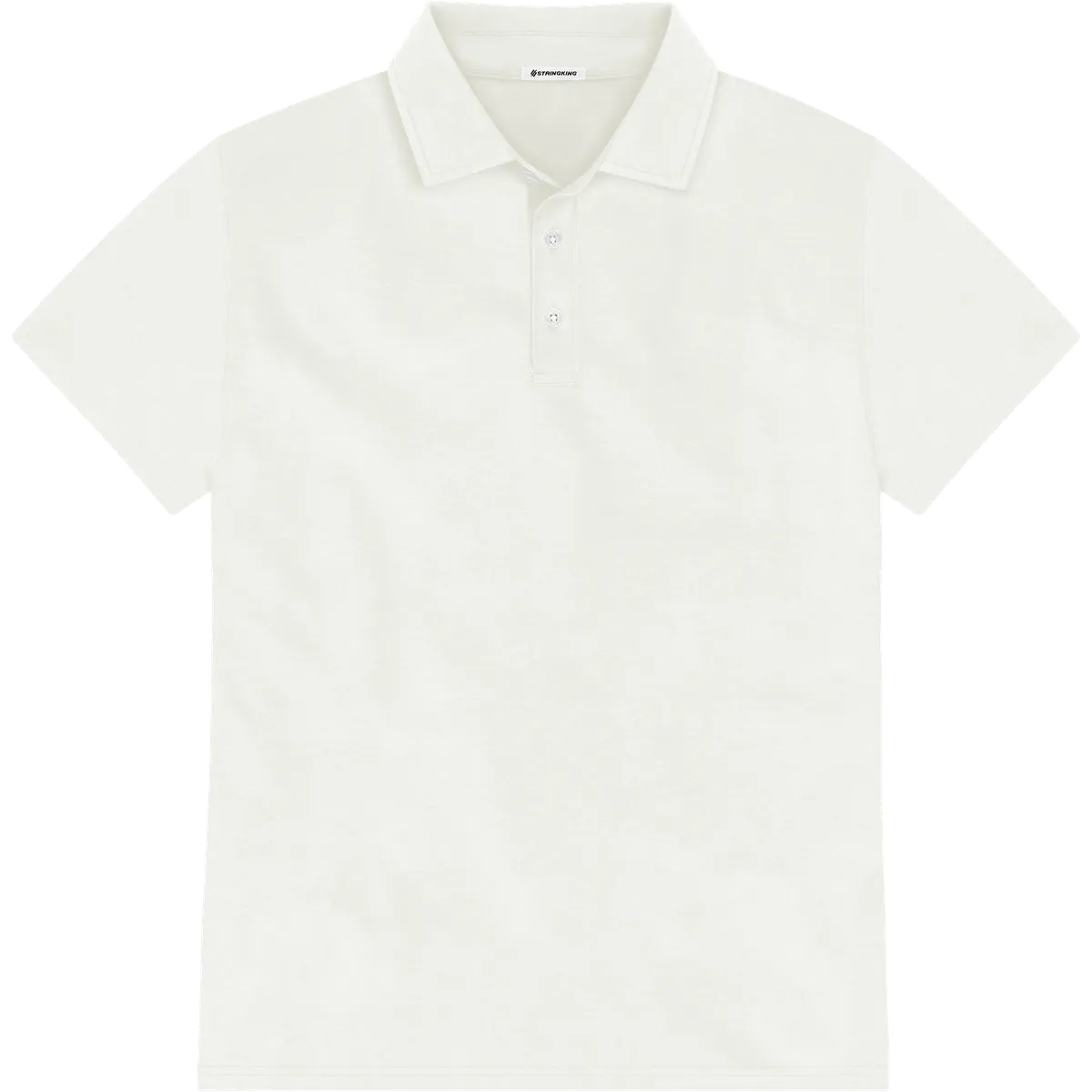 StringKing Men's Pima Jersey Classic Polo - Relaxed Fit, Tofu, Front