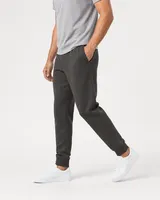 StringKing Men's Pima Terry Sweatpants - Sharp Fit, Peat, Full Side - Human Model - Chest to Feet