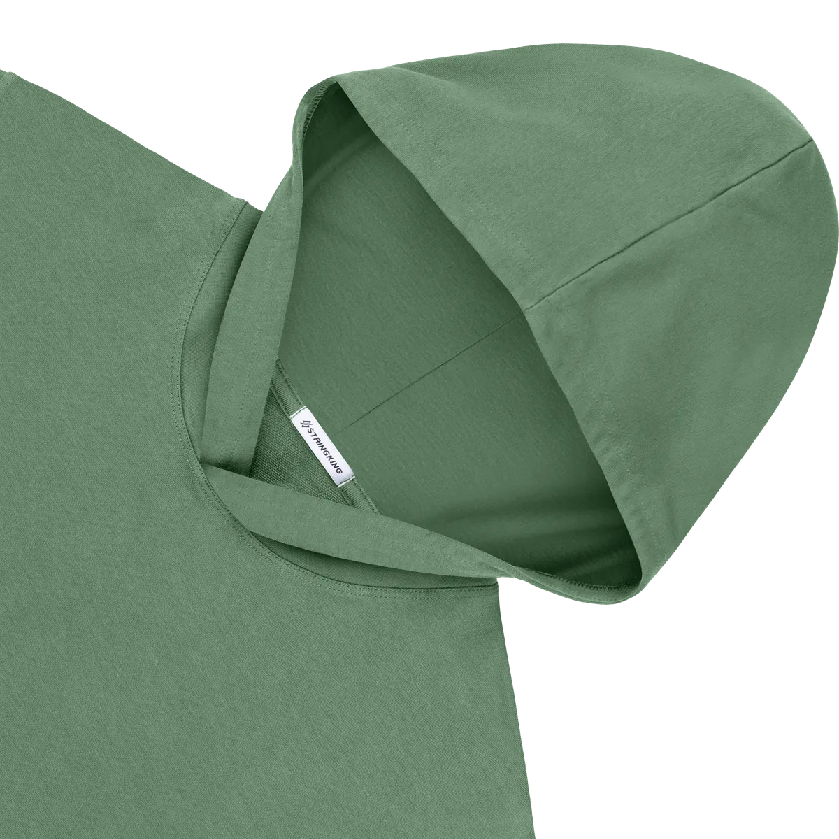 StringKing Women's Pima Cotton Hoodie - Sharp Fit, Green, Detail