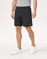 StringKing Men's StayWarm Shorts - Relaxed Fit, Black, Full Front - Human Model - Waist to Mid-calf
