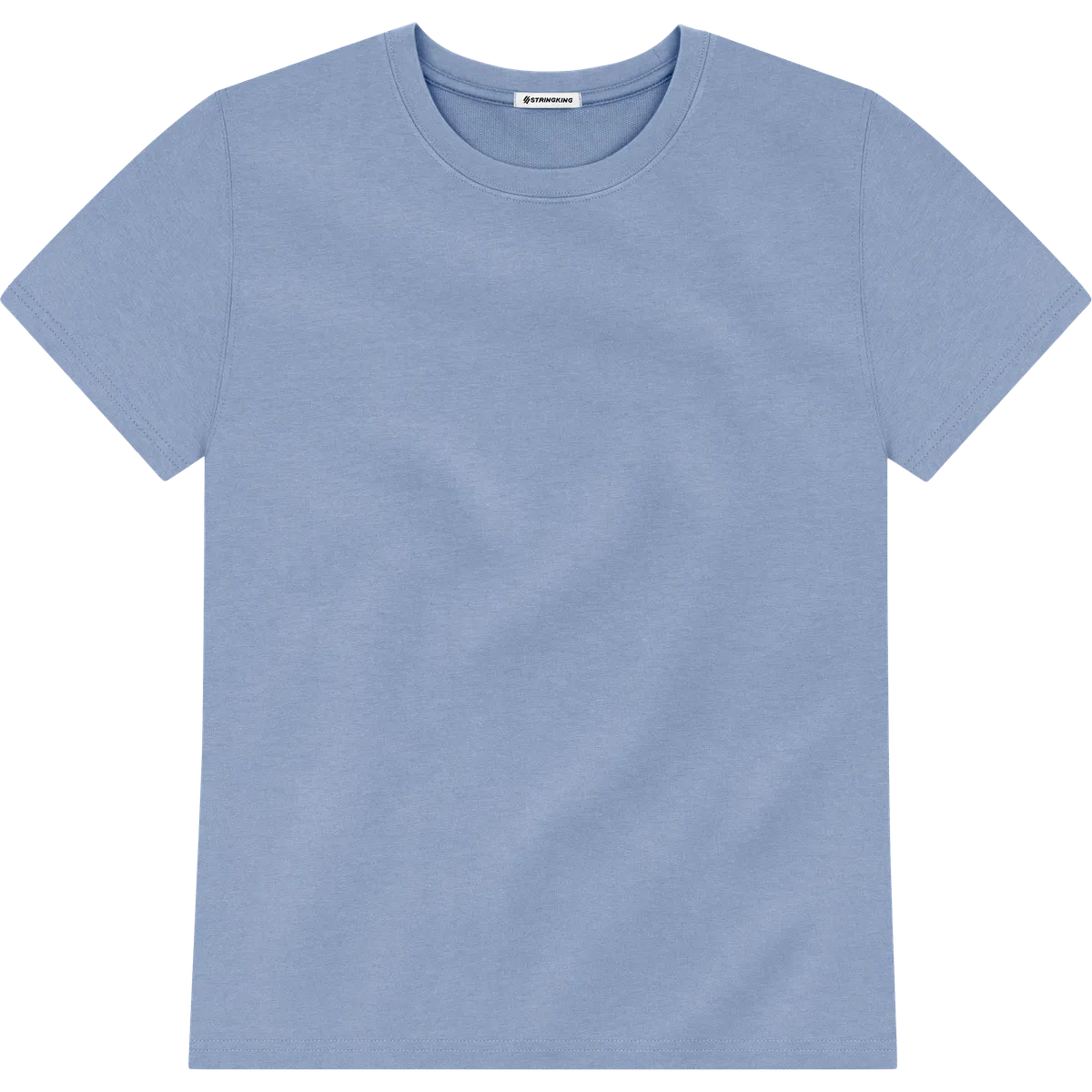 StringKing Men's Heavy Pima Cotton T-Shirt - Relaxed Fit, Slate Blue, Front