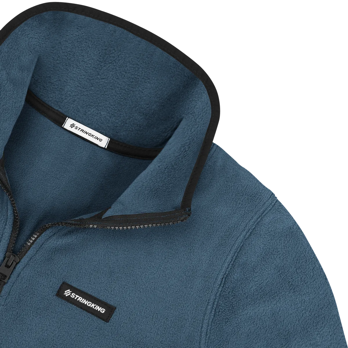 StringKing Women's Polartec Fleece Quarter Zip Pro - Sharp Fit, Indian Teal, Detail