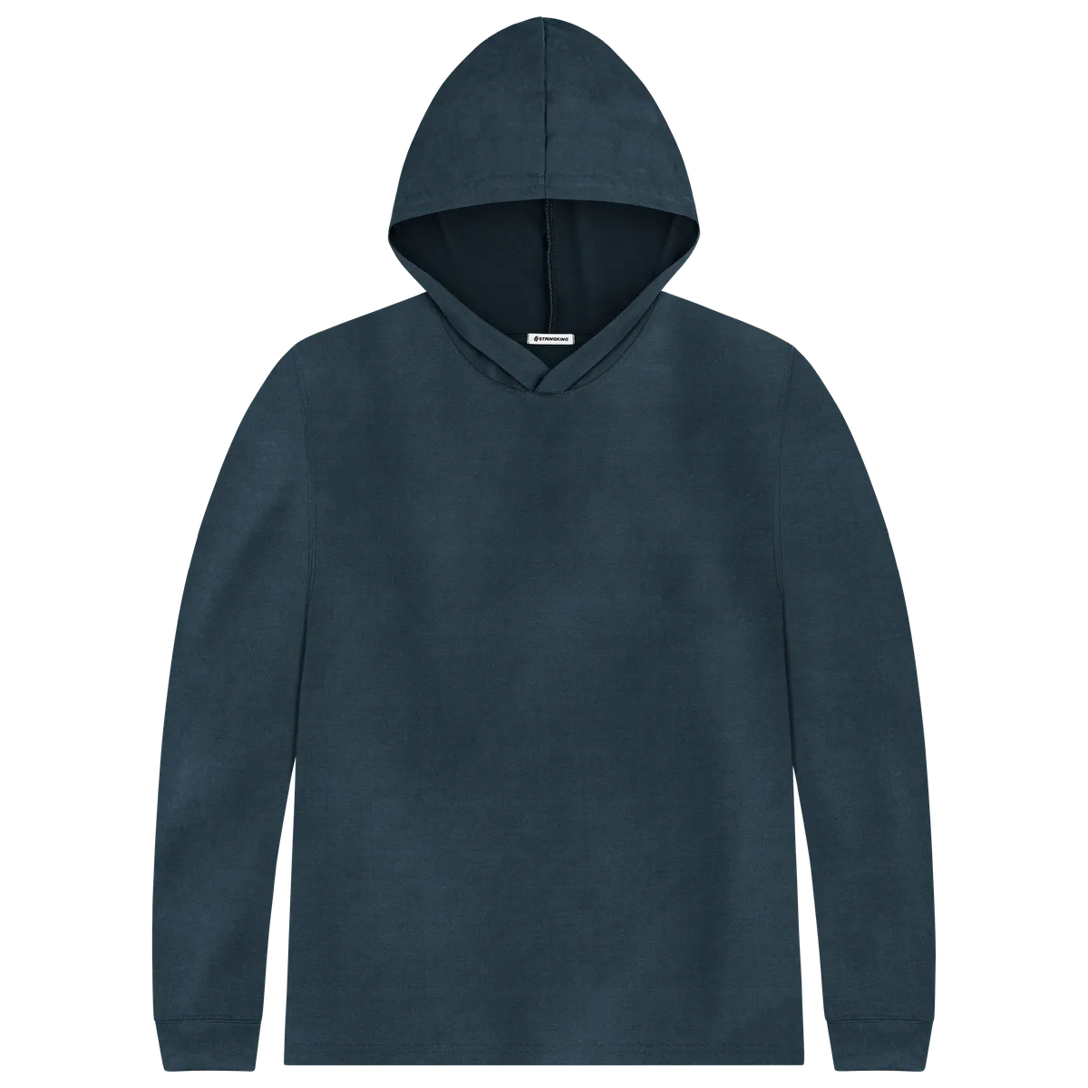 StringKing Men's FlexTech Lightweight Hoodie - Relaxed Fit, Navy, Front