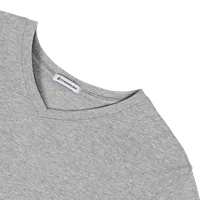 StringKing Men's Pima Cotton Short Sleeve V-Neck T-Shirt - Sharp Fit, Heather Gray, Detail