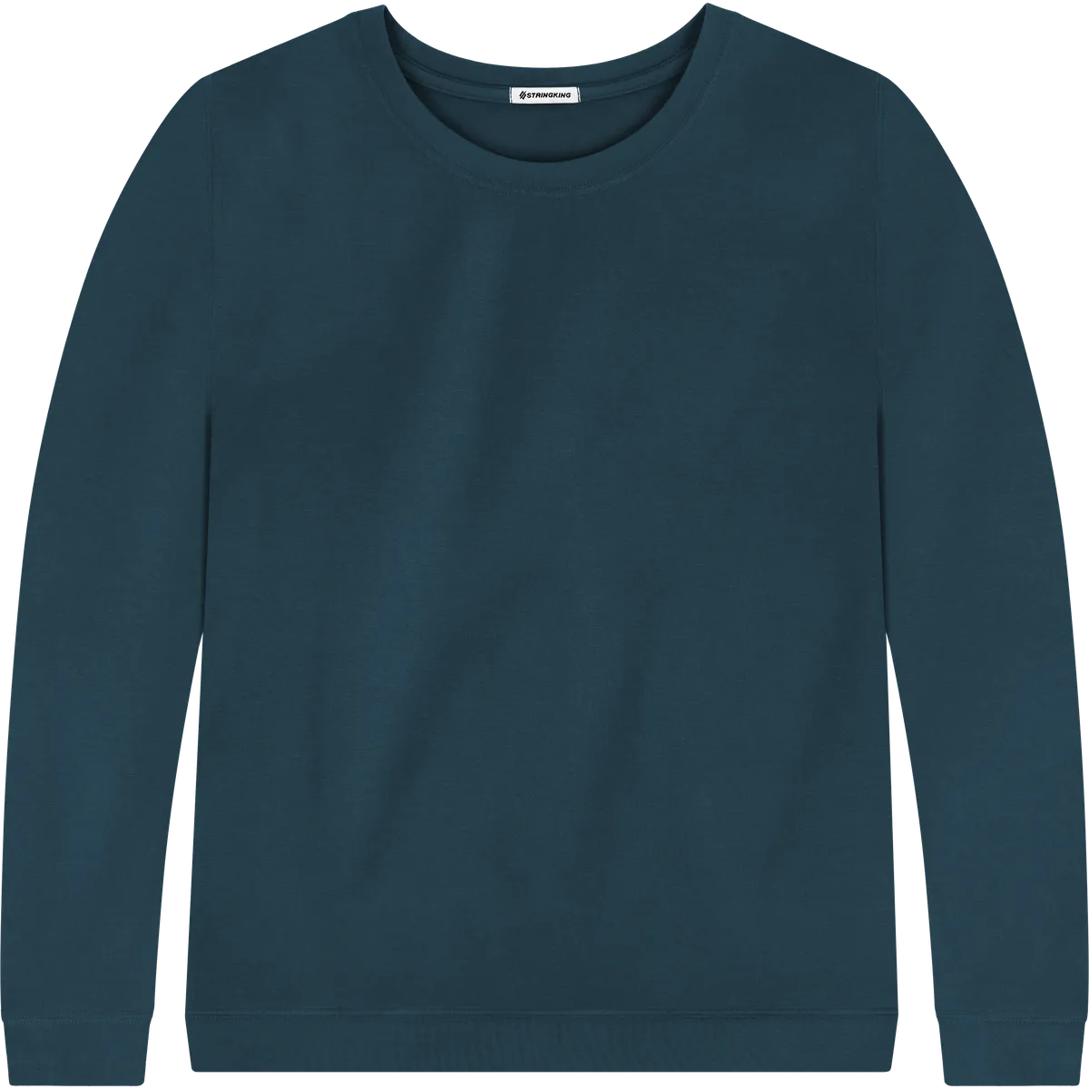 StringKing Men's Pima Terry Crew Sweater - Relaxed Fit, Navy, Front
