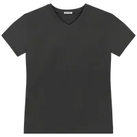 StringKing Men's Pima Terry V-Neck Tee - Sharp Fit, Black, Front