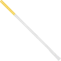 StringKing Composite 2 Pro Faceoff Bottom Lever - 155 Grams, White / Yellow, Full Length, Angled, Left Side, With Butt End