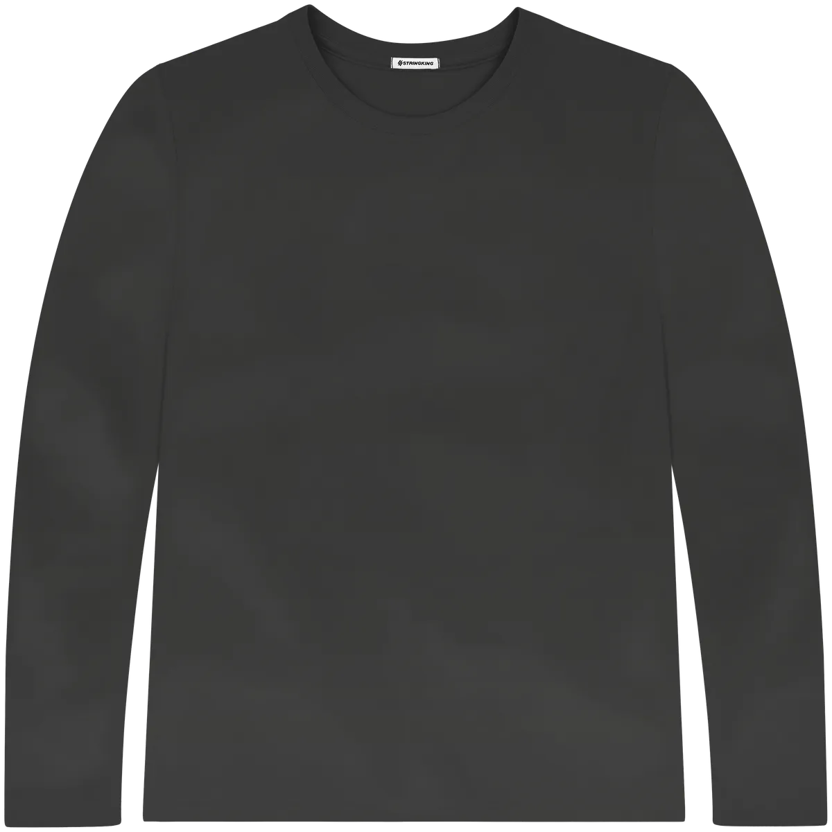 StringKing Men's StayCool Long Sleeve Tee - Relaxed Fit, Black, Front