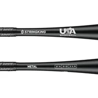 StringKing Metal USABat - Drop 10, 31" / 21 oz, Black, Bat Details, Horizontal