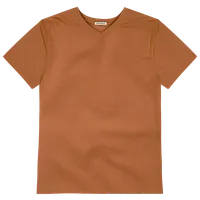 StringKing Men's FlexStyle Short Sleeve V-Neck T-Shirt - Relaxed Fit, Bombay Brown, Front