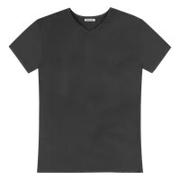StringKing Men's Pima Cotton Short Sleeve V-Neck T-Shirt - Sharp Fit, Black, Front