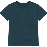 StringKing Men's Pima Terry V-Neck Tee - Relaxed Fit, Navy, Front