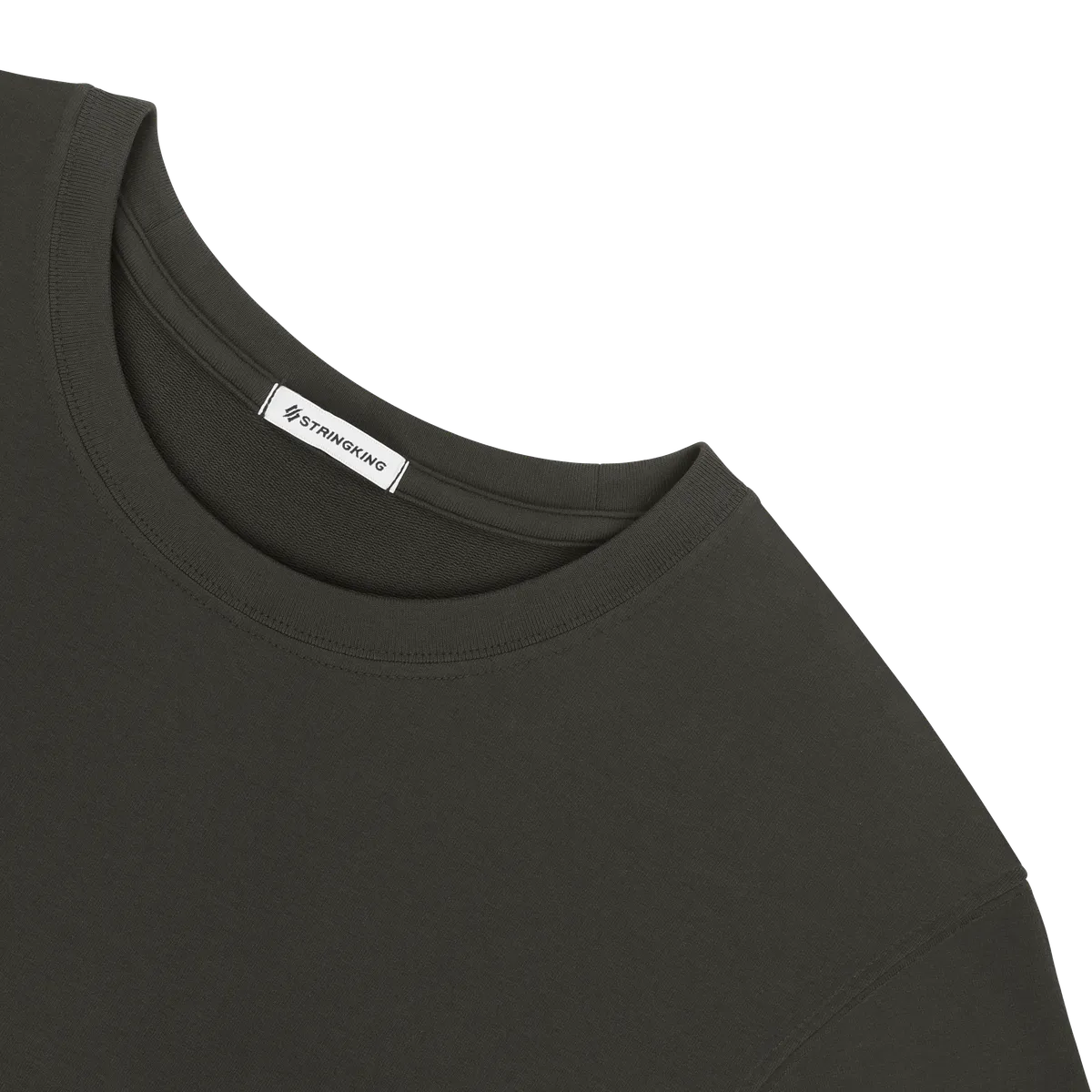 StringKing Women's Pima Terry Long Sleeve Tee - Sharp Fit, Peat, Detail