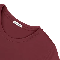 StringKing Women's FlexStyle Short Sleeve Crewneck T-Shirt - Sharp Fit, Rhubarb, Detail