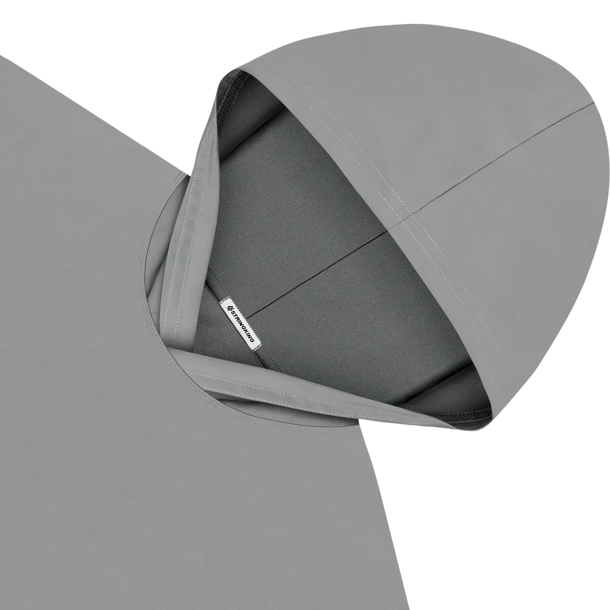 StringKing Men's StayWarm Hoodie - Sharp Fit, Gray, Detail