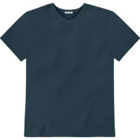 StringKing Men's Pima Cotton Short Sleeve V-Neck T-Shirt - Relaxed Fit, Navy, Front