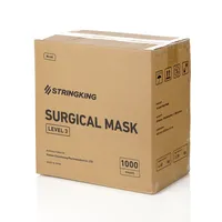 StringKing Disposable Surgical Face Mask - ASTM Level 3, Case (1,000 Masks), Blue, Case