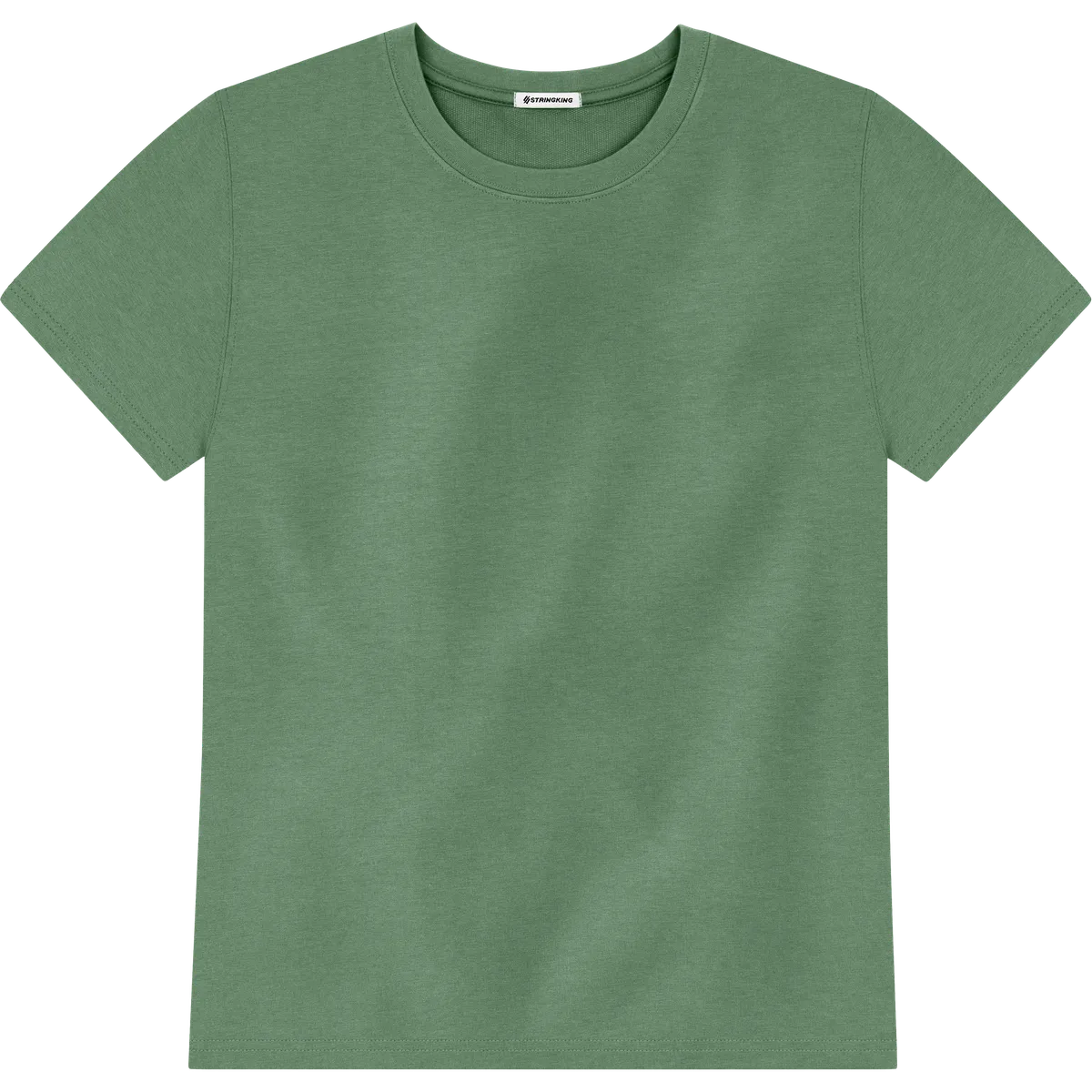 StringKing Men's Heavy Pima Cotton T-Shirt - Relaxed Fit, Green, Front