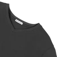 StringKing Men's Pima Cotton Long Sleeve V-Neck T-Shirt - Sharp Fit, Black, Detail