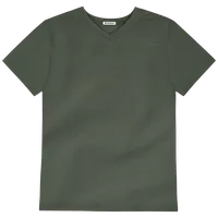 StringKing Men's FlexStyle Short Sleeve V-Neck T-Shirt - Relaxed Fit, Thyme, Front