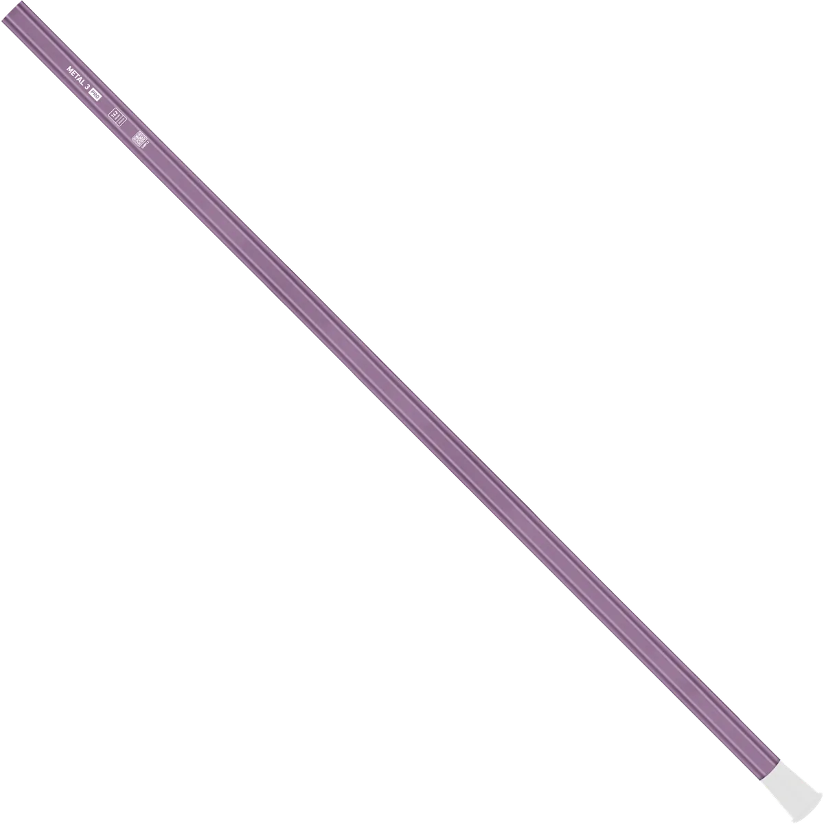 StringKing Metal 3 Pro Goalie - 162 Grams, Purple, Full Length, Angled, Left Side, With Butt End
