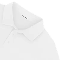 StringKing Men's Pima Terry Long Sleeve Polo - Sharp Fit, White, Detail