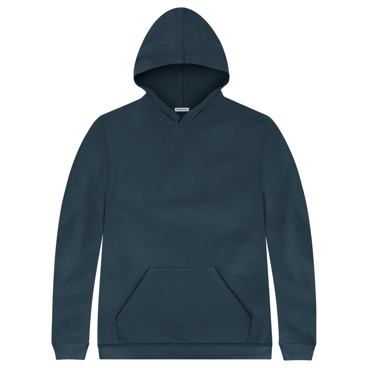 StringKing Men's Pima Cotton Hoodie - Sharp Fit, Navy, Front