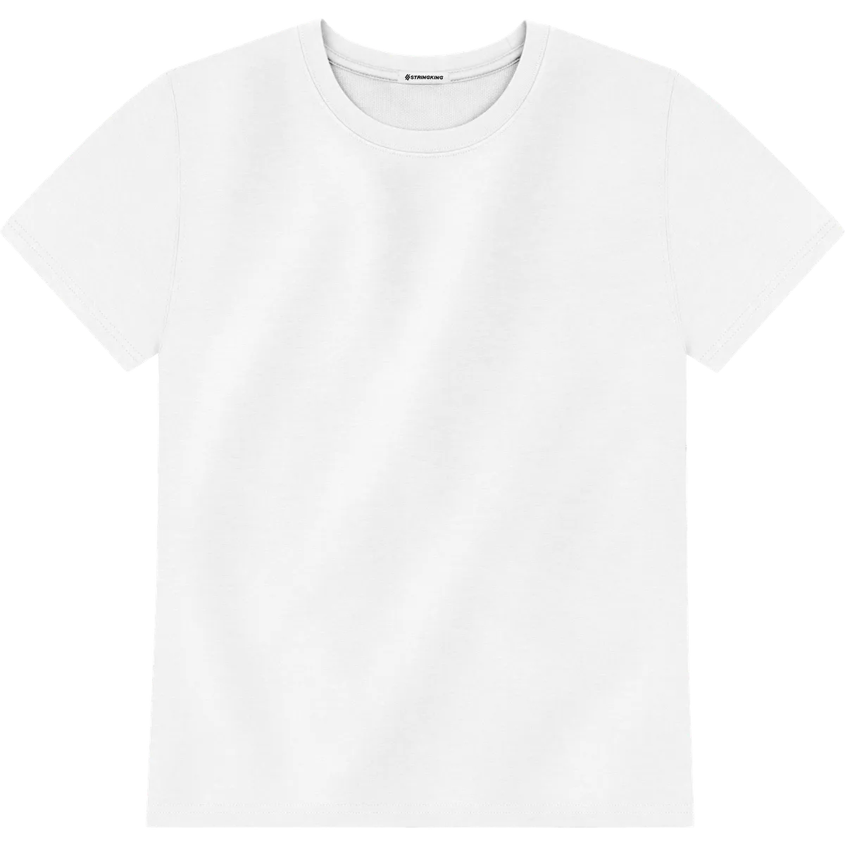 StringKing Men's Heavy Pima Cotton T-Shirt - Relaxed Fit, White, Front