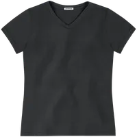 StringKing Women's FlexStyle Short Sleeve V-Neck T-Shirt - Relaxed Fit, Moonless Night, Front