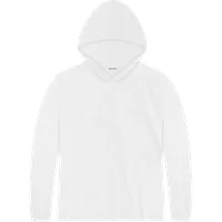 StringKing Men's Pima Jersey Hoodie - Relaxed Fit, White, Front