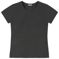 StringKing Women's Pima Cotton Short Sleeve Crewneck T-Shirt - Relaxed Fit, Black, Front
