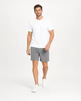 StringKing Men's StayWarm Tee - Sharp Fit, White, Full Front Angle - Human Model