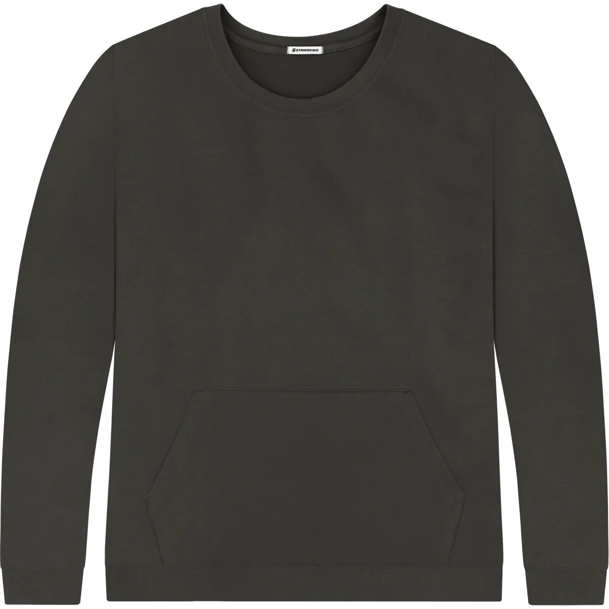 StringKing Men's Pima Terry Crew Sweatshirt - Relaxed Fit, Peat, Front