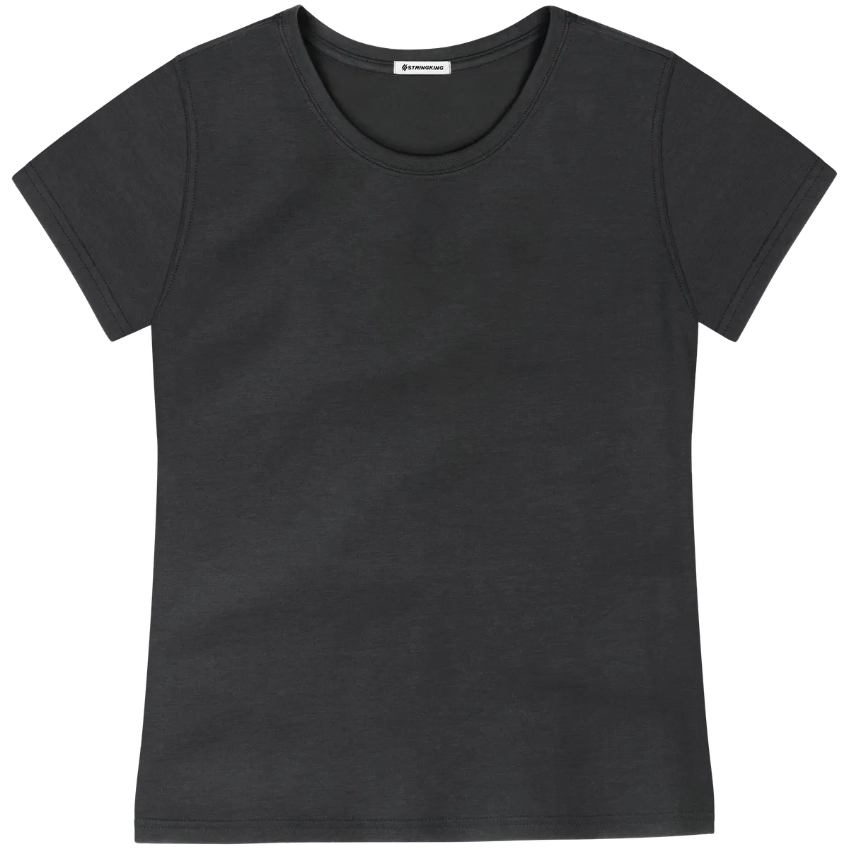 StringKing Women's FlexStyle Short Sleeve Crewneck T-Shirt - Relaxed Fit, Moonless Night, Front
