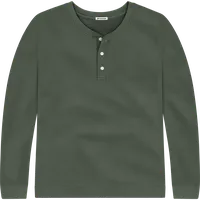 StringKing Men's Pima Terry Henley - Relaxed Fit, Moss, Front