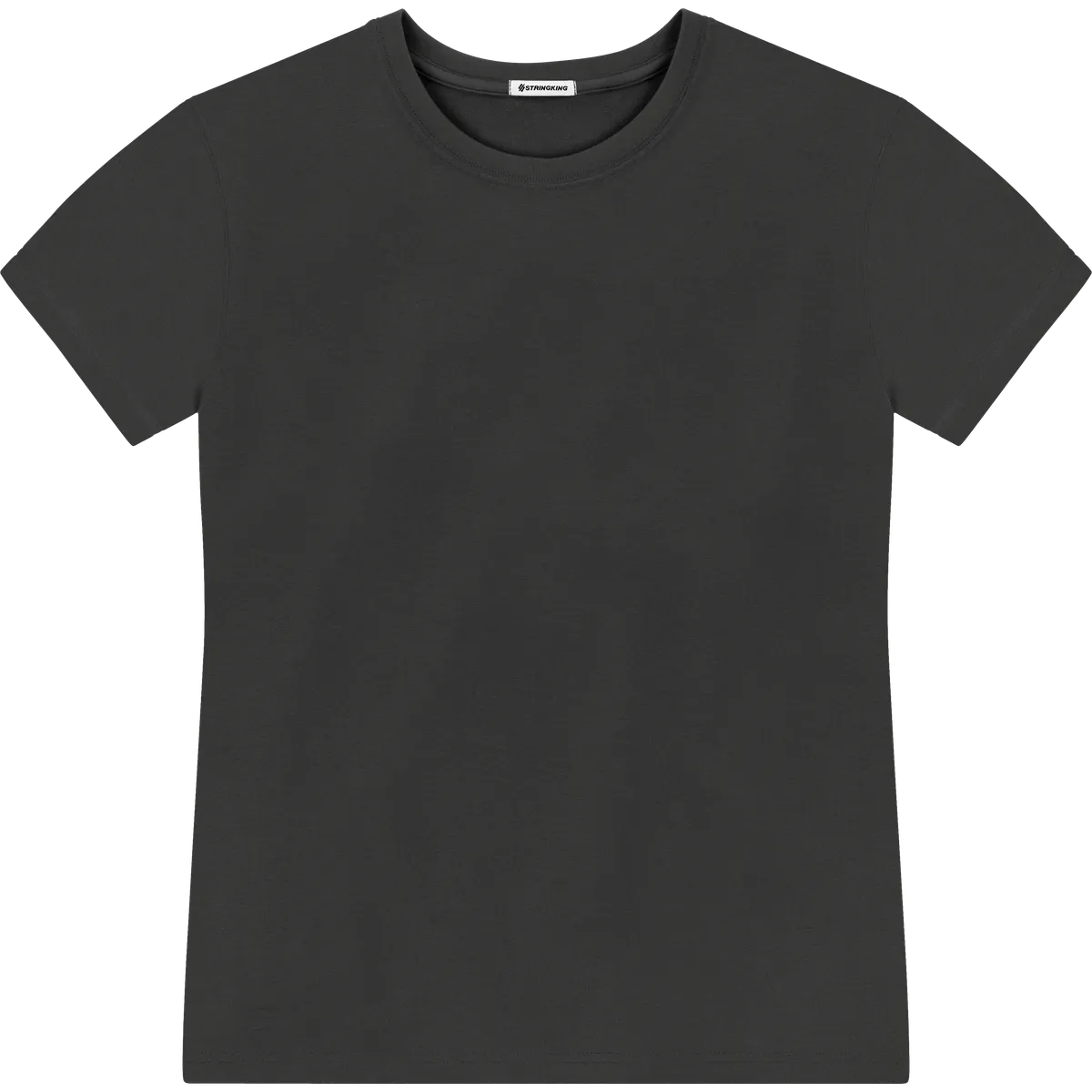 StringKing Men's Pima Terry Tee - Sharp Fit, Black, Front
