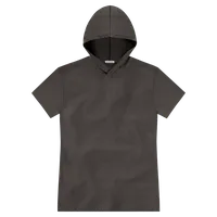 StringKing Men's FlexTech Lightweight Short Sleeve Hoodie - Sharp Fit, Charcoal, Front