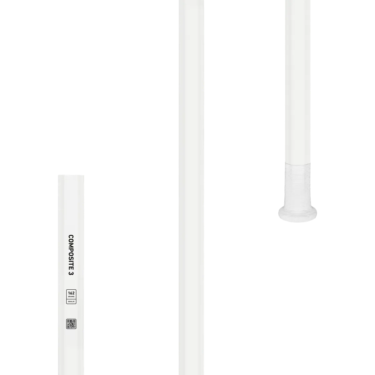 StringKing Composite 3 Goalie - 162 Grams, White, Vertical, Top Section Left, Middle, Bottom, Lax.co