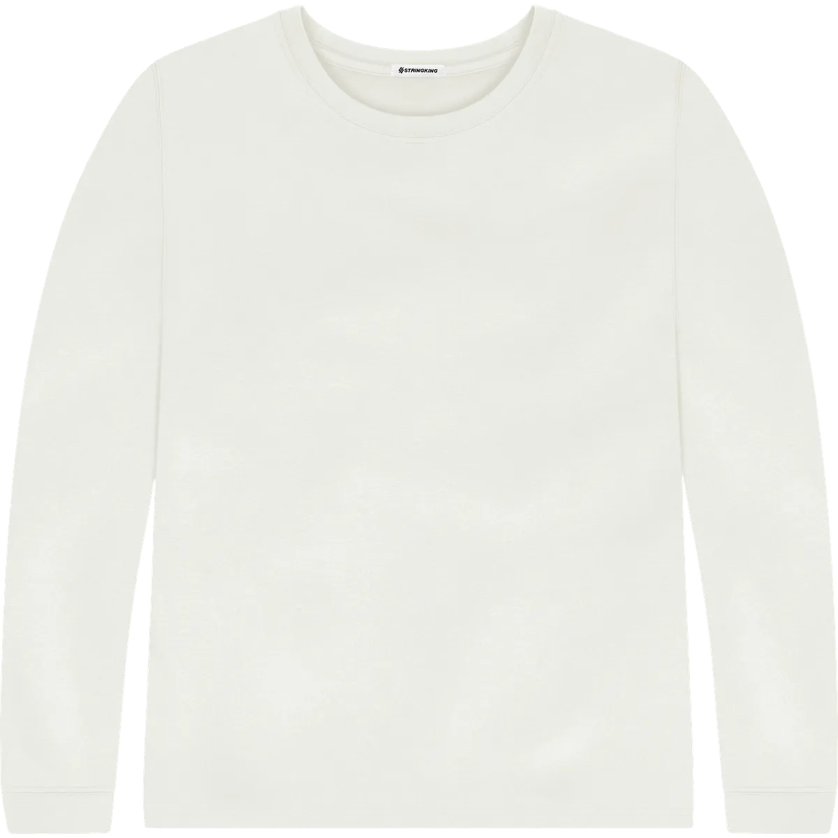 StringKing Men's Pima Terry Long Sleeve Tee - Relaxed Fit, Tofu, Front