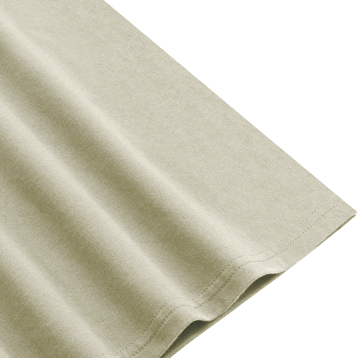 StringKing Women's Heavy Pima Cotton T-Shirt - Relaxed Fit, Khaki Green, Fabric