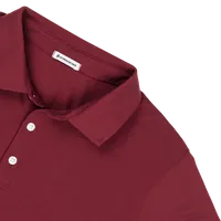 StringKing Men's FlexStyle Short Sleeve Polo - Sharp Fit, Rhubarb, Detail