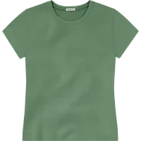 StringKing Women's Heavy Pima Cotton T-Shirt - Relaxed Fit, Green, Front