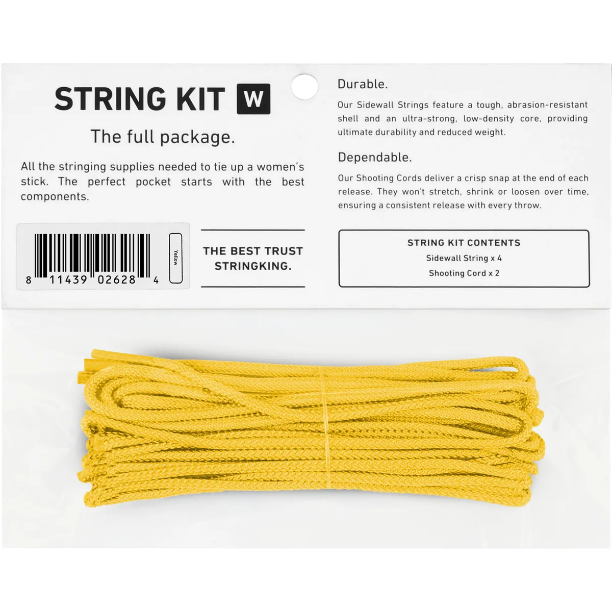 StringKing Women's String Kit - String Kit, Yellow, Packaged, Back