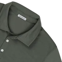 StringKing Men's FlexStyle Long Sleeve Polo - Sharp Fit, Thyme, Detail